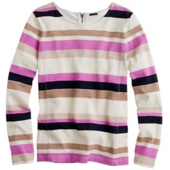 J.Crew Colorblock Top in Neutral Stripe size XS - Picture 2 of 12